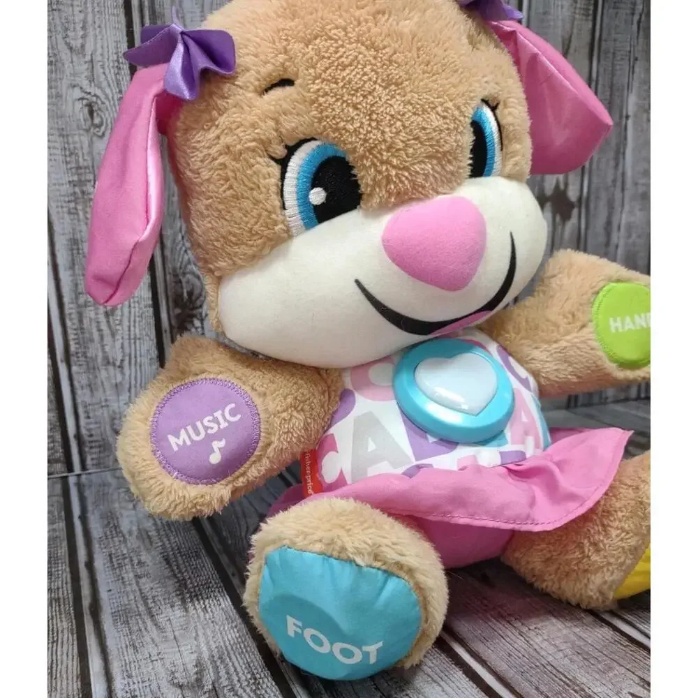 Fisher Price Laugh Learn Smart Stages Puppy Sis Toddler Stuffed Baby Toy Dog